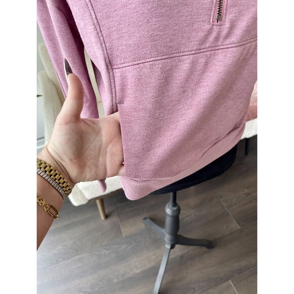 Balance Collection Pink Long Sleeve Quarter Zip Sweatshirt Size Large - Picture 2 of 5